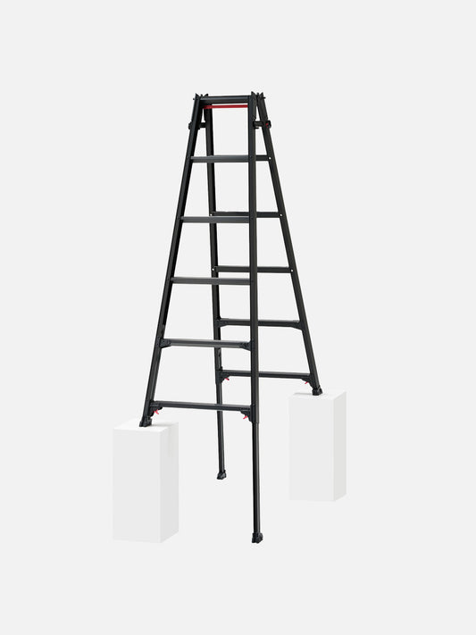 【公式】はしご兼用伸縮脚立 ロングストローク RYZLB 6段