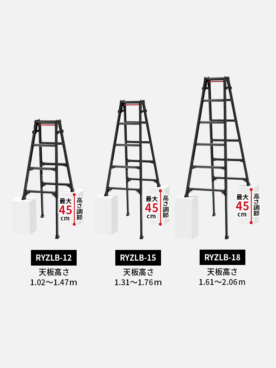 公式】はしご兼用伸縮脚立 ロングストローク RYZLB 5段 – Hasegawa公式 